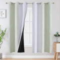 Estelartextiler Estelar Textiler Sage and Greyish White Ombre Blackout Curtains 72 Inches Length for Bedroom, Thermal Insulated Light Block…