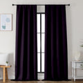 Simplebrand Ava BlackBerry Blackout Curtains for Bedroom 96 Inches Long 2 Panels, Solid Thermal Insulated, Energy Saving Nursery Window Tre…