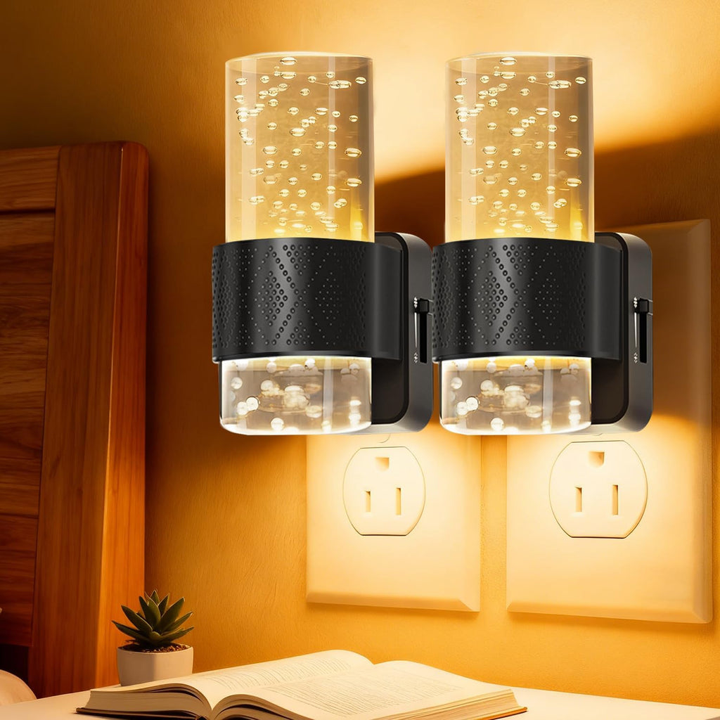 Night Lights Plug into Wall - Dimmable Nightlight with Dusk to Dawn Sensor 0-100 LM Brightness Plug in Night Light for Bathroom Bedroom…
