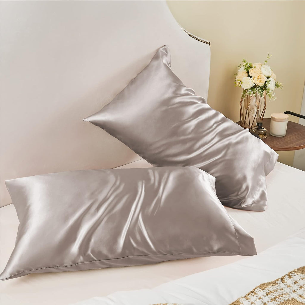 Bedelite Satin Pillowcase for Hair and Skin, Super Soft and Cooling Similar to Silk Pillow Cases 2 Pack with Envelope Closure, Gift for Wom…
