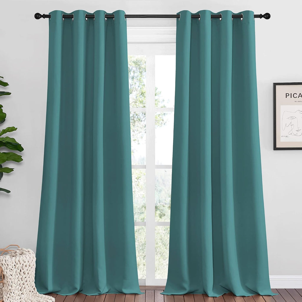 Nicetown Blackout Curtains for Kids Room - Triple Weave Microfiber Home Thermal Insulated Solid Ring Top Blackout Panels/Drapes for Bedroom…