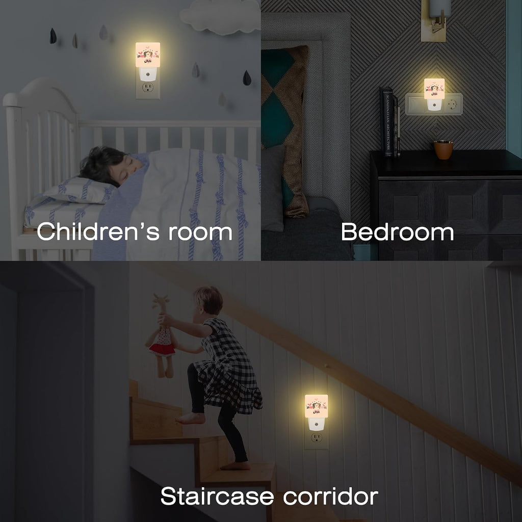 Valentine's Day Dachshund Dogs Night Light for Kids, Two Love Dachshunds Night Light Plug in with Dusk to Dawn Sensor,0.5w Energy Saving…