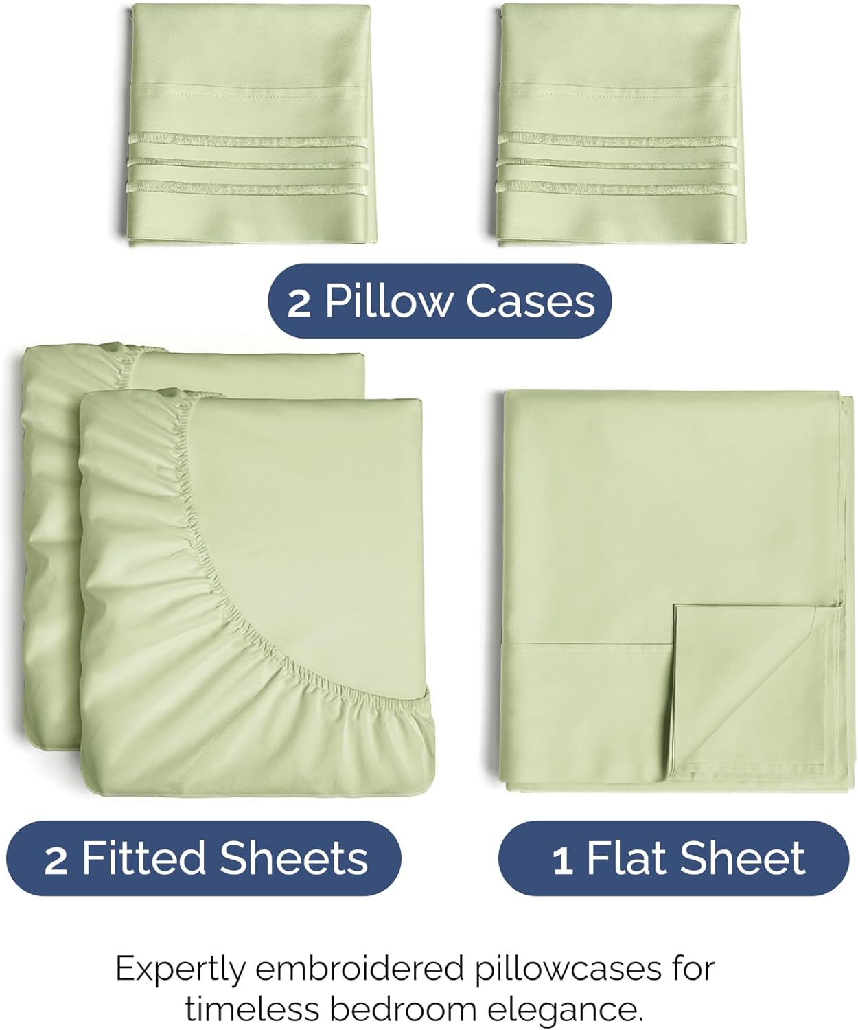 Split King Size 5 Piece Sheet Set - Comfy Breathable & Cooling Sheets - Hotel Luxury Bed Sheets for Women & Men - Deep Pockets, Easy-Fit…