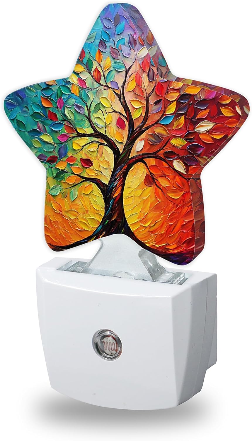 Tree of Life Night Light for Kids, Colorful Tree Night Lights Plug Into Wall, Lightweight Dusk to Dawn Light Sensor Warm Nightlights for…