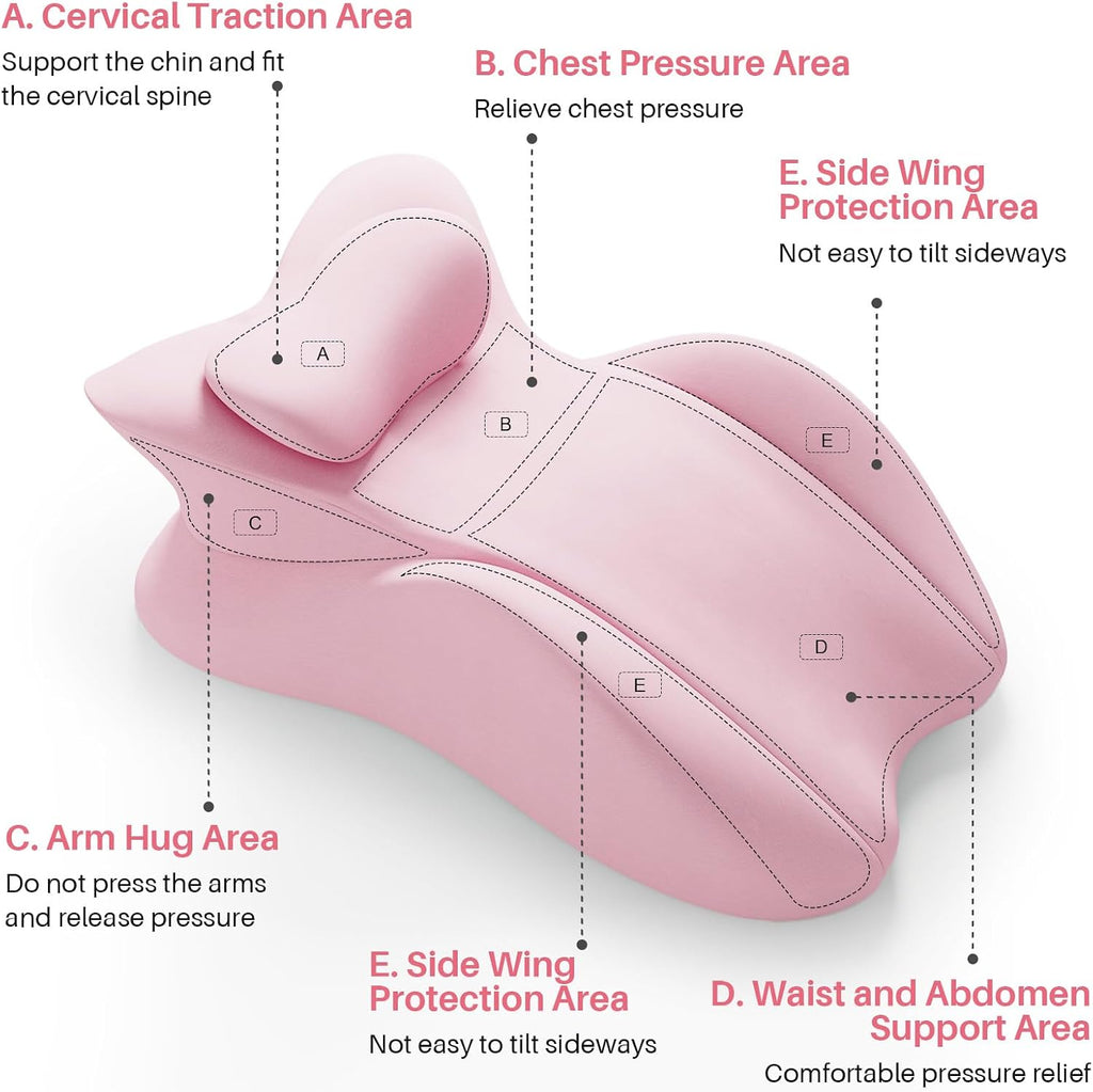 eleELEOPTION ele ELEOPTION Memory Foam Ergonomic Wedge Pillow Prone Reading Pillow for Bed Sofa Stomach Back and Neck Support Sitting Up wi…