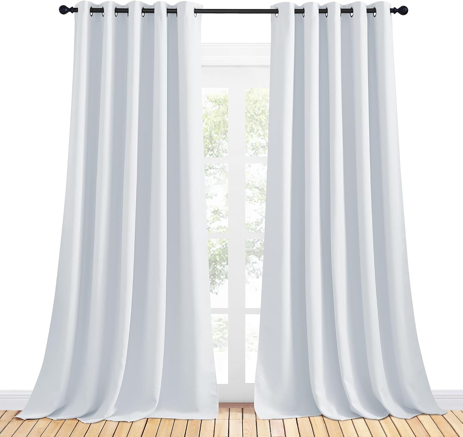 Nicetown Room Darkening Curtain Panels for Bedroom -easy maintenance Solid Thermal Insulated Grommet Room Darkening Draperies / Drapes…