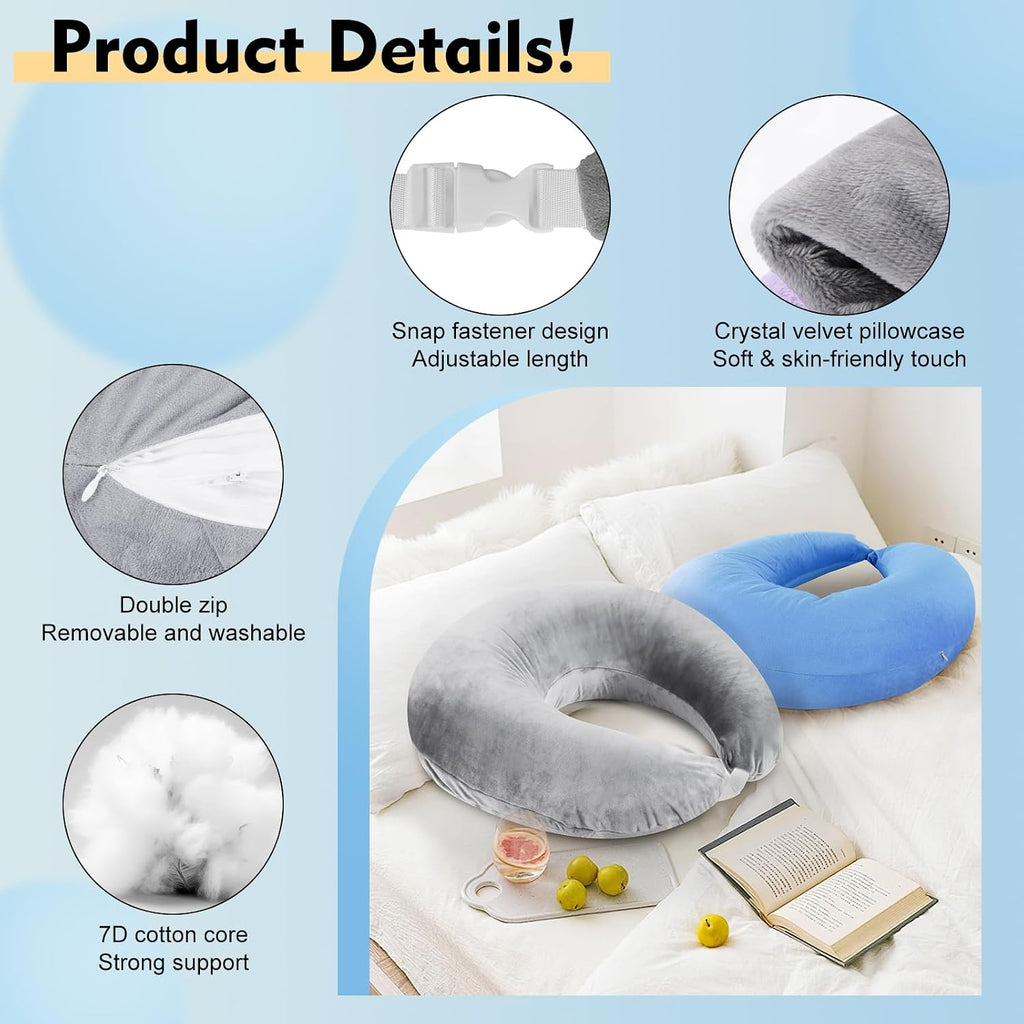 VamorryDirect vamorry Gaming Pillow Arm Support Pillow for Bed & Sofa: Ergonomic U-Shaped Lap Pillow with Elbow Rest for Adults & Kids - Re…
