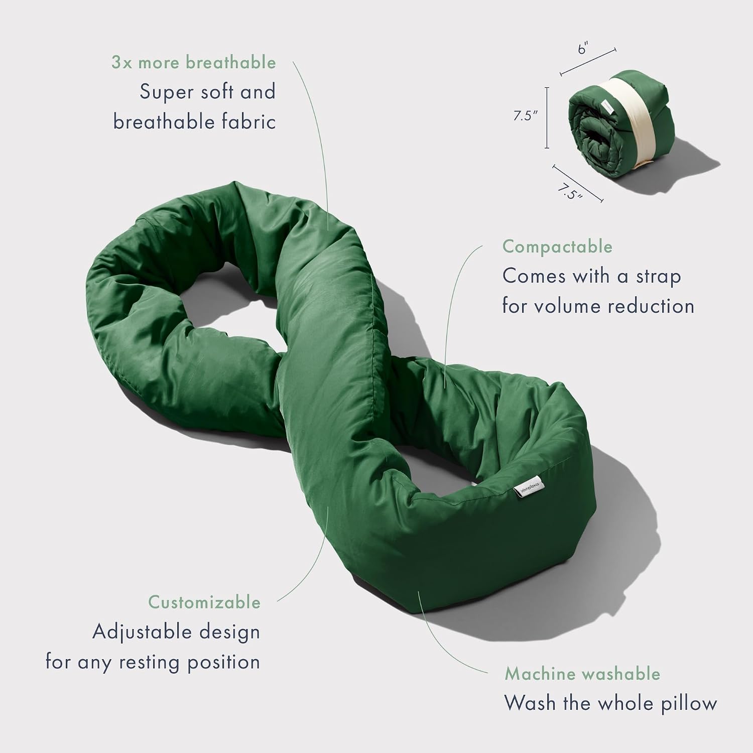 Huzi Infinity Pillow - Travel Neck Pillow - Versatile Soft 360 Support Scarf - Machine Washable - Home Travel Flight Road Trips Airplane…