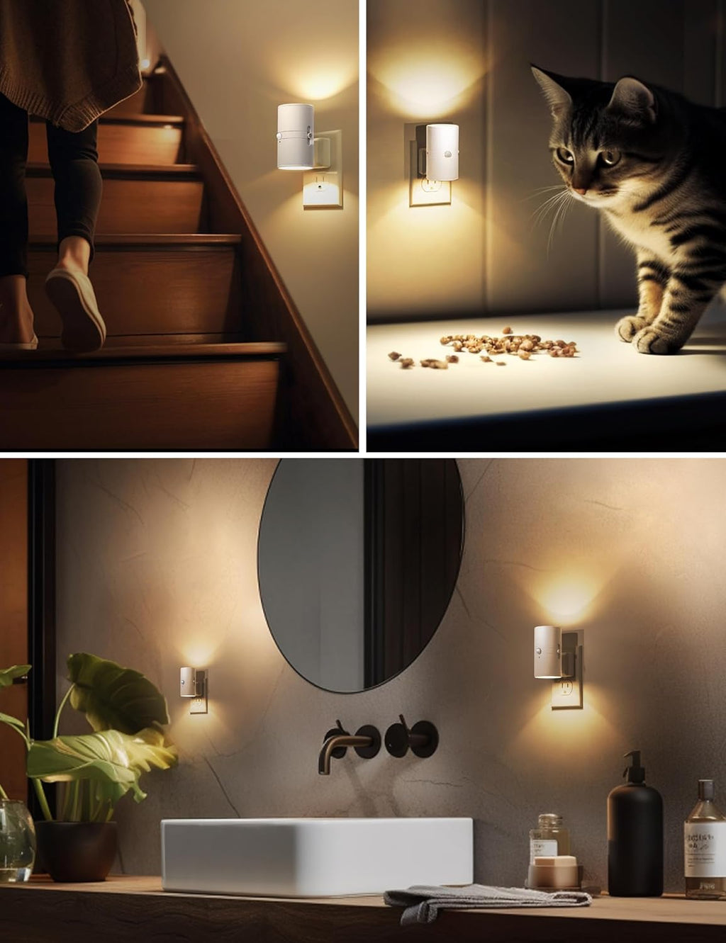 L LOHAS LED Motion Sensor Night Light Plug in, Motion Activated Night Light, 0-100LM Dimmable, Soft White 3000K, Motion Sensor Light…