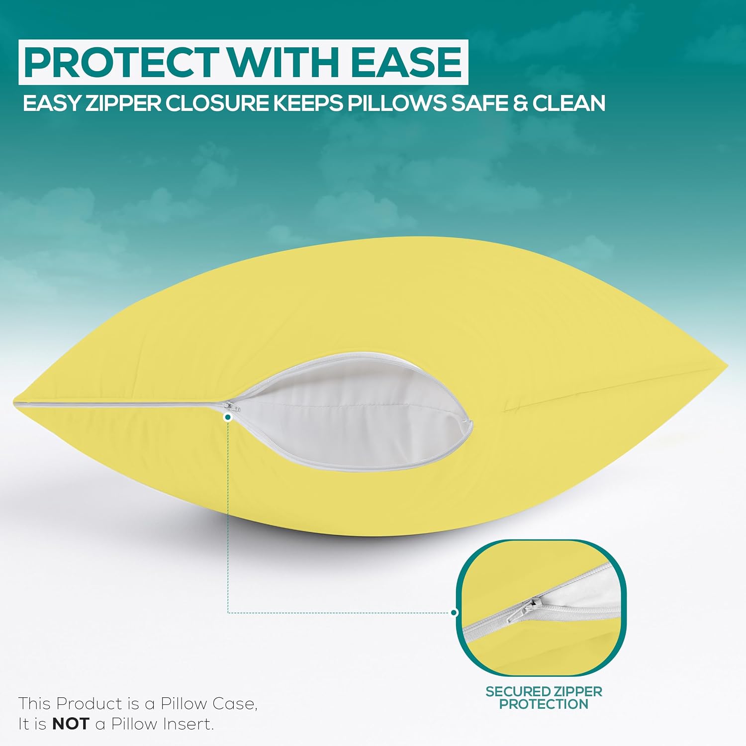 Utopiabedding Utopia Bedding 100% Waterproof Pillow Protectors with Zipper King Size (Set of 2), Bed Bug and Dust Mite Proof Zippered Pillo…