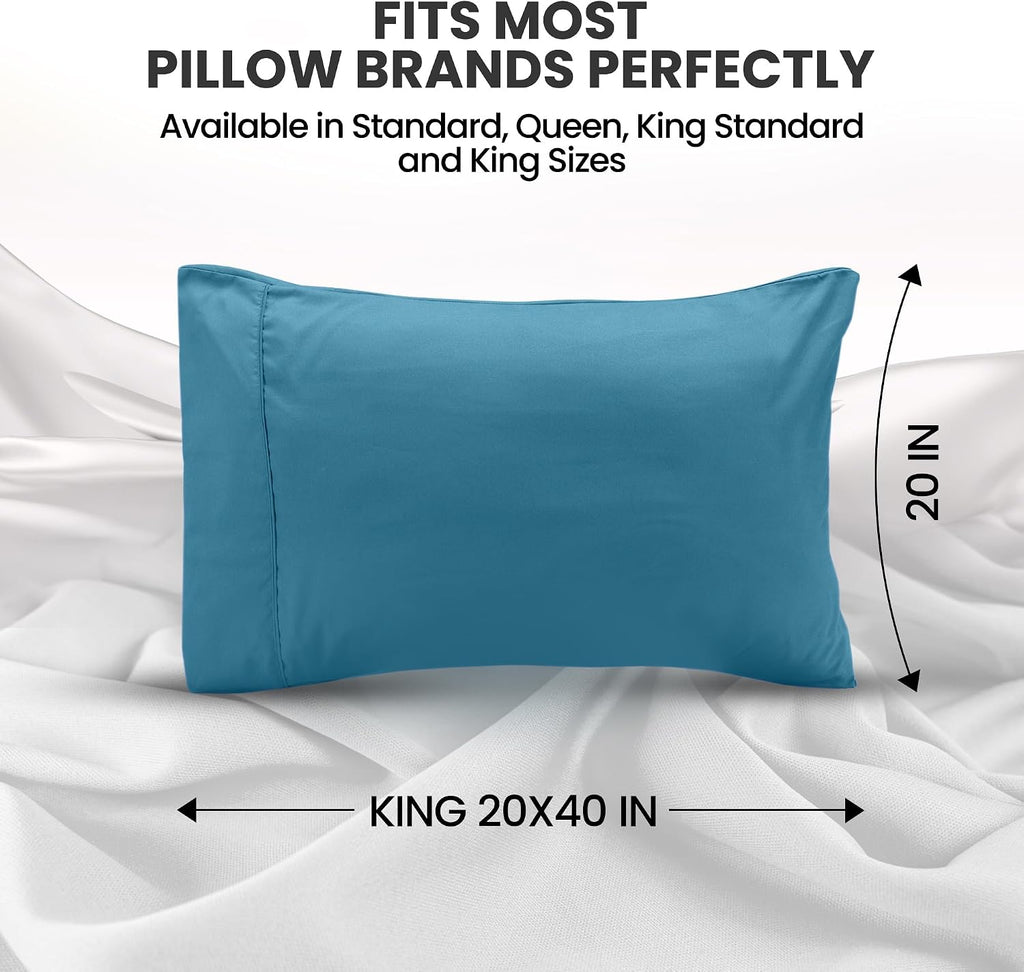 Utopiabedding Utopia Bedding Pillow Cases King Size 2-Pack – Soft Brushed Microfiber – Envelope Closure – Perfect for Hospitals, Hotels, Gu…