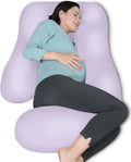 Moonpark MOON PARK Pregnancy Pillows for Sleeping - U Shaped Full Body Maternity Pillow with Removable Cover - Support for Back, Legs, Bell…