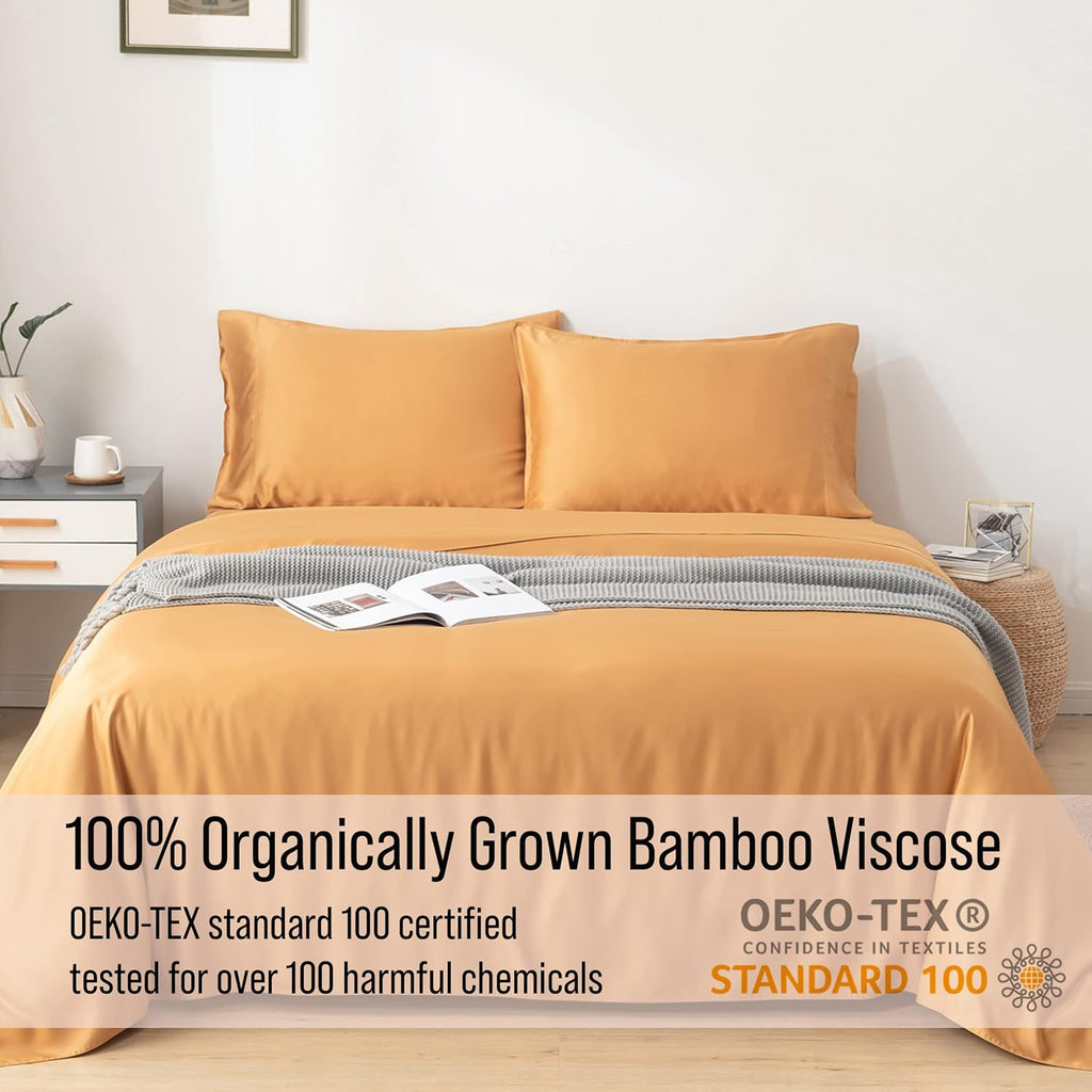 Bella Coterie Luxury Bamboo Viscose Split King Size Sheet Set | 2 Fitted Sheets for Sleep Number & Adjustable Beds | 100% Organically…