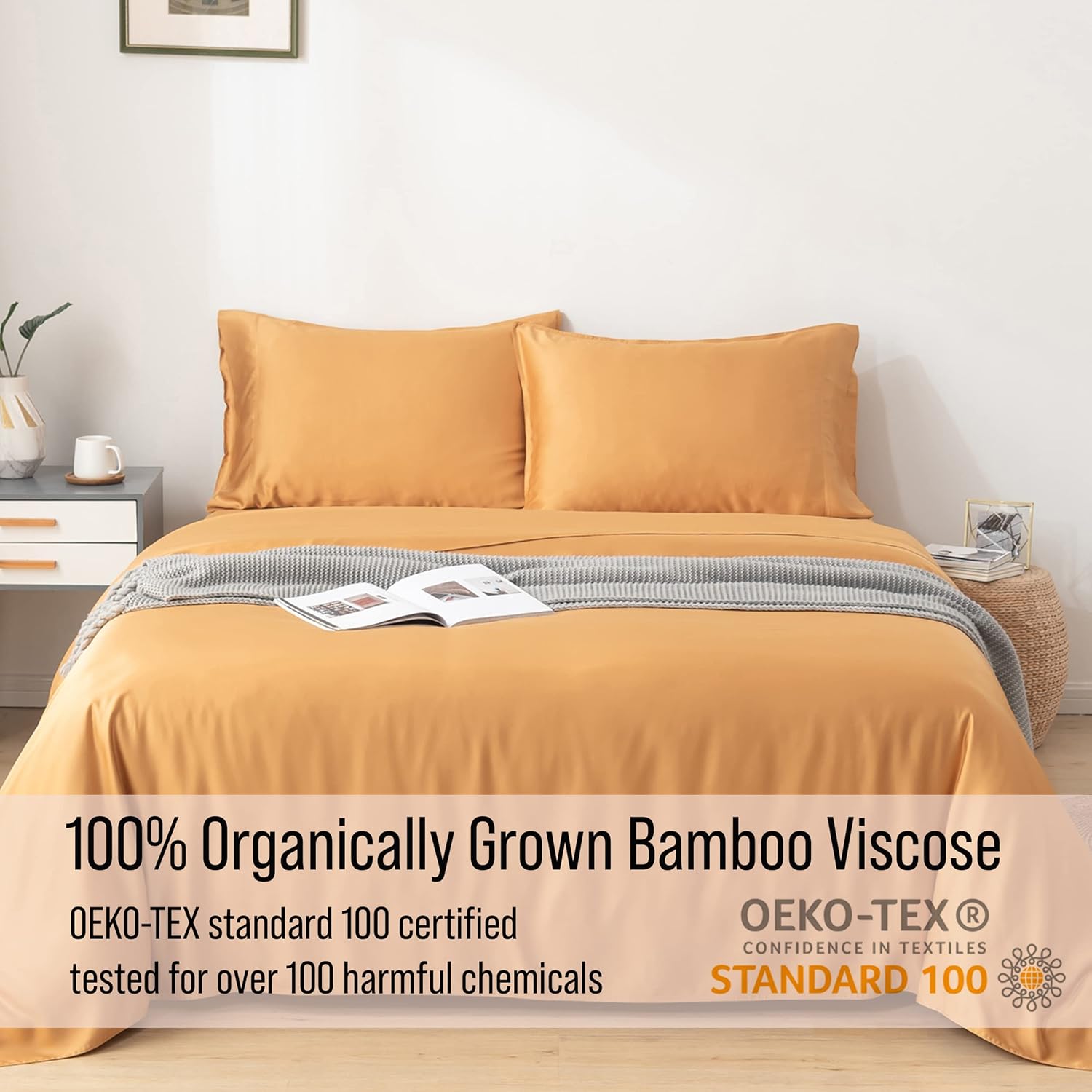 Bella Coterie Luxury Bamboo Viscose Split King Size Sheet Set | 2 Fitted Sheets for Sleep Number & Adjustable Beds | 100% Organically…