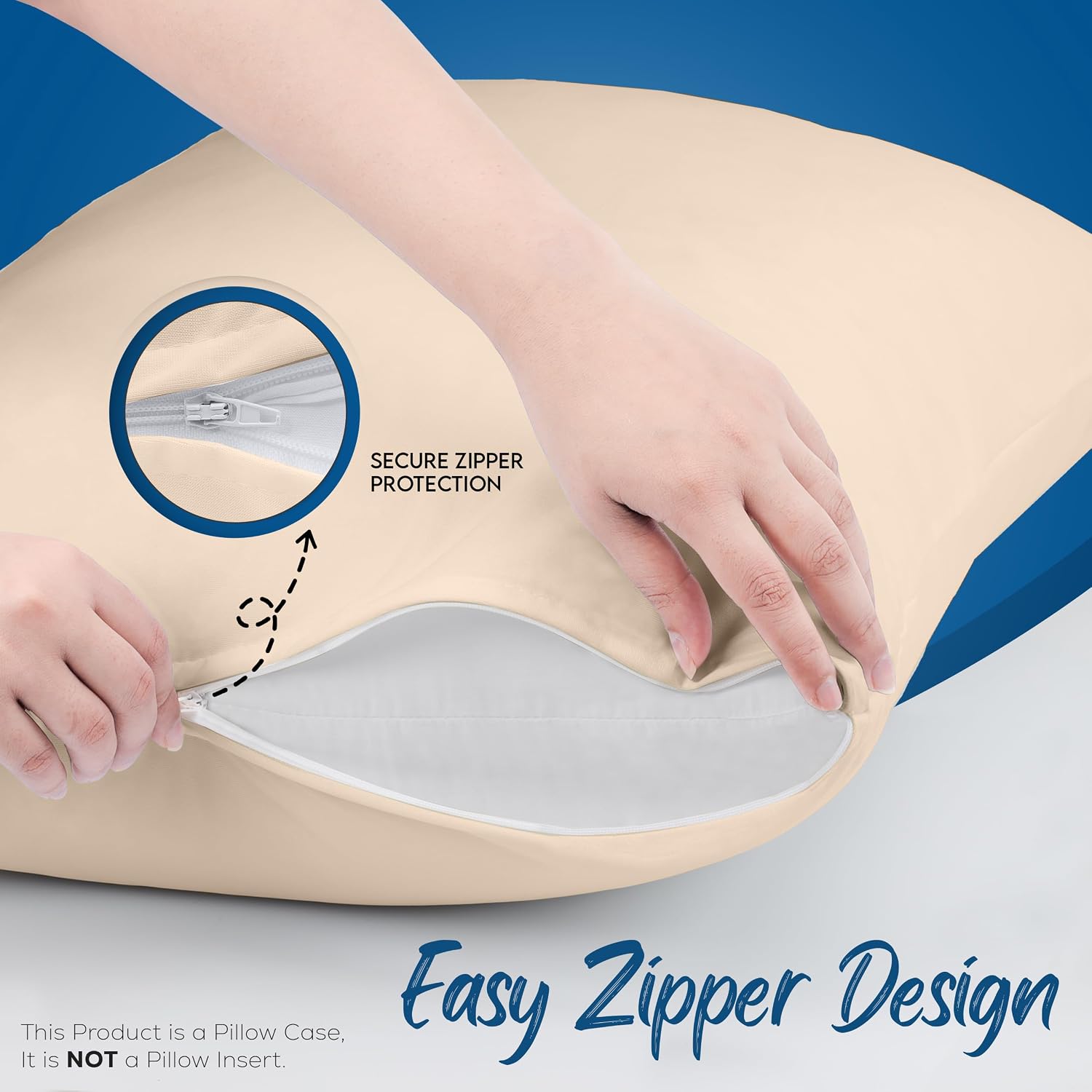 Utopiabedding Utopia Bedding 100% Waterproof Pillow Protectors with Zipper King Size (Set of 4), Bed Bug and Dust Mite Proof Zippered Pillo…