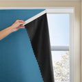 Jilron Magic Tape Stick on Portable Curtains for Windows, Bedroom Blackout Curtains for - Thermal Lnsulated No Drill Curtains Room Darkening…
