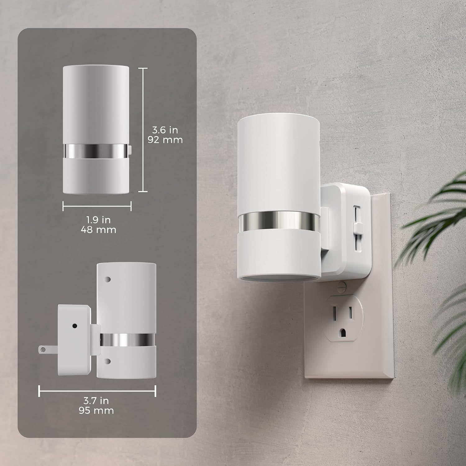 L LOHAS LED Night Lights Plug into Wall, Plug in Night Light with Light Sensor, Dimmable 0-100LM, Soft White 3000K, Wall Sconce-Style…