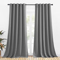 NICETOWN Silver Grey Blackout Curtain Panels for Bedroom, Thermal Insulated Grommet Top Blackout Draperies and Drapes for Basement (2…