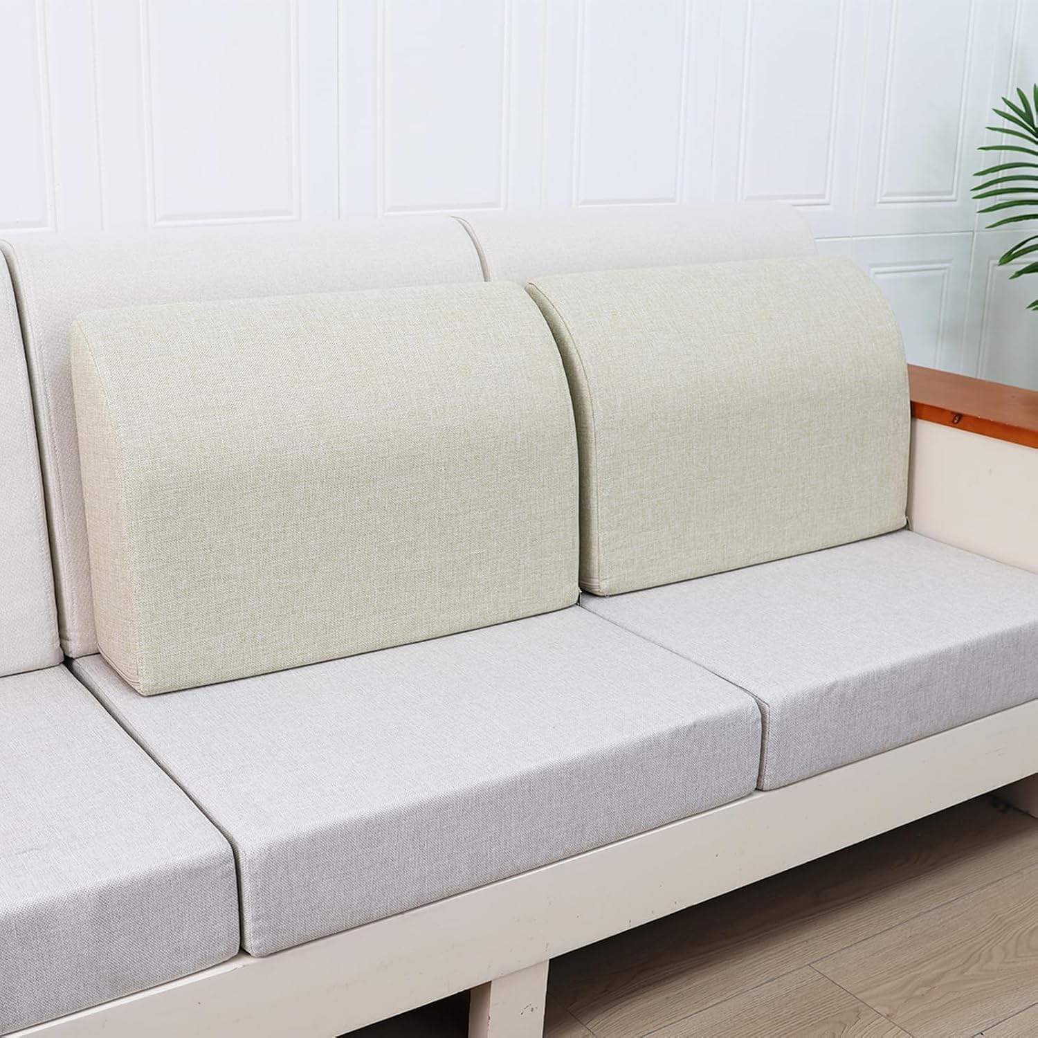 2PCS Sofa Couch Back Cushions, Backrest Support Pillow for Elderly, Extra Large Thick Lumbar Support Pillow for Home (6x24x13.2 in, Linen…