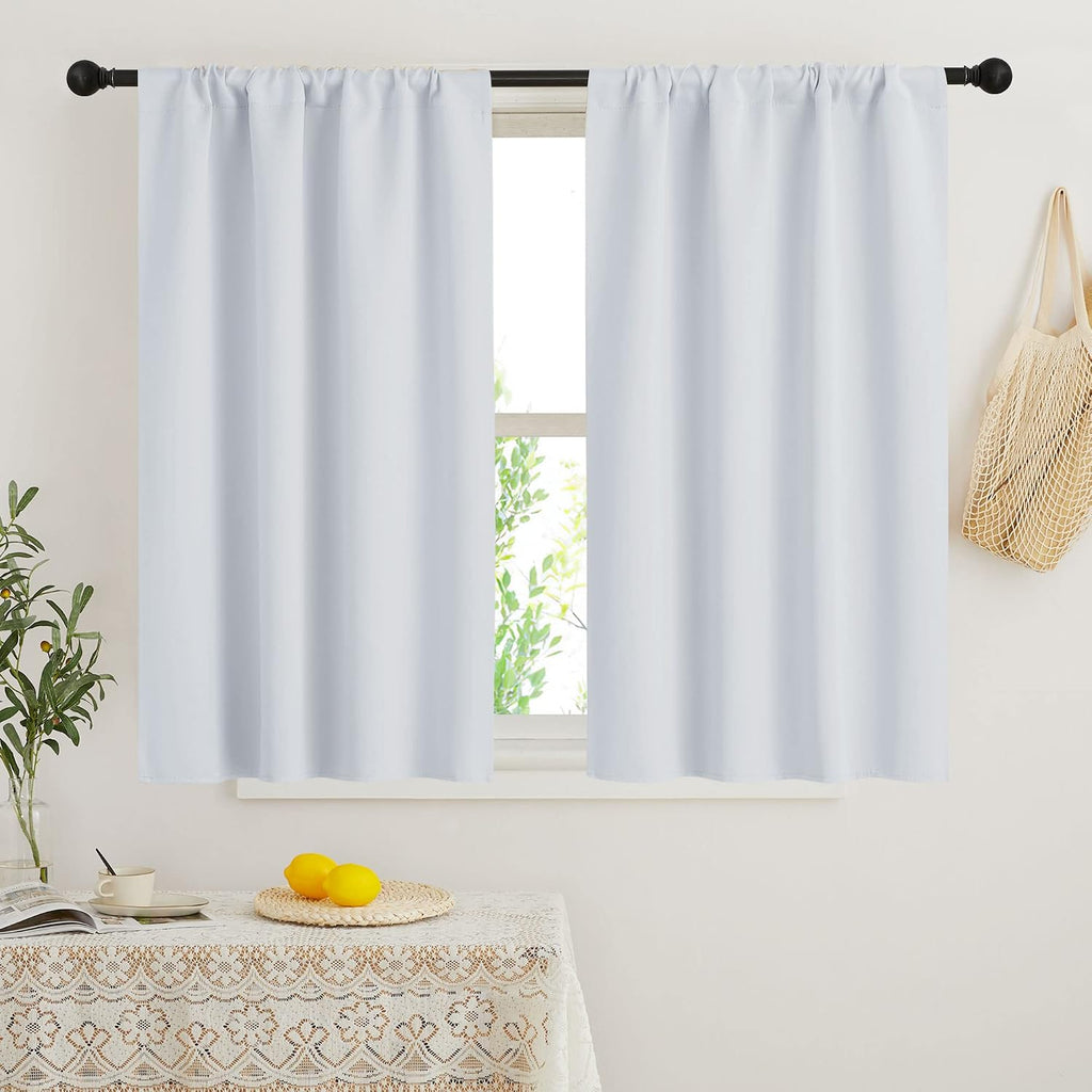 Rybhome RYB HOME Short Curtains for Bedroom, Room Darkening Insulated Summer Heat Light UV Blocking Energy Saving Drapes for Nursery, Width…