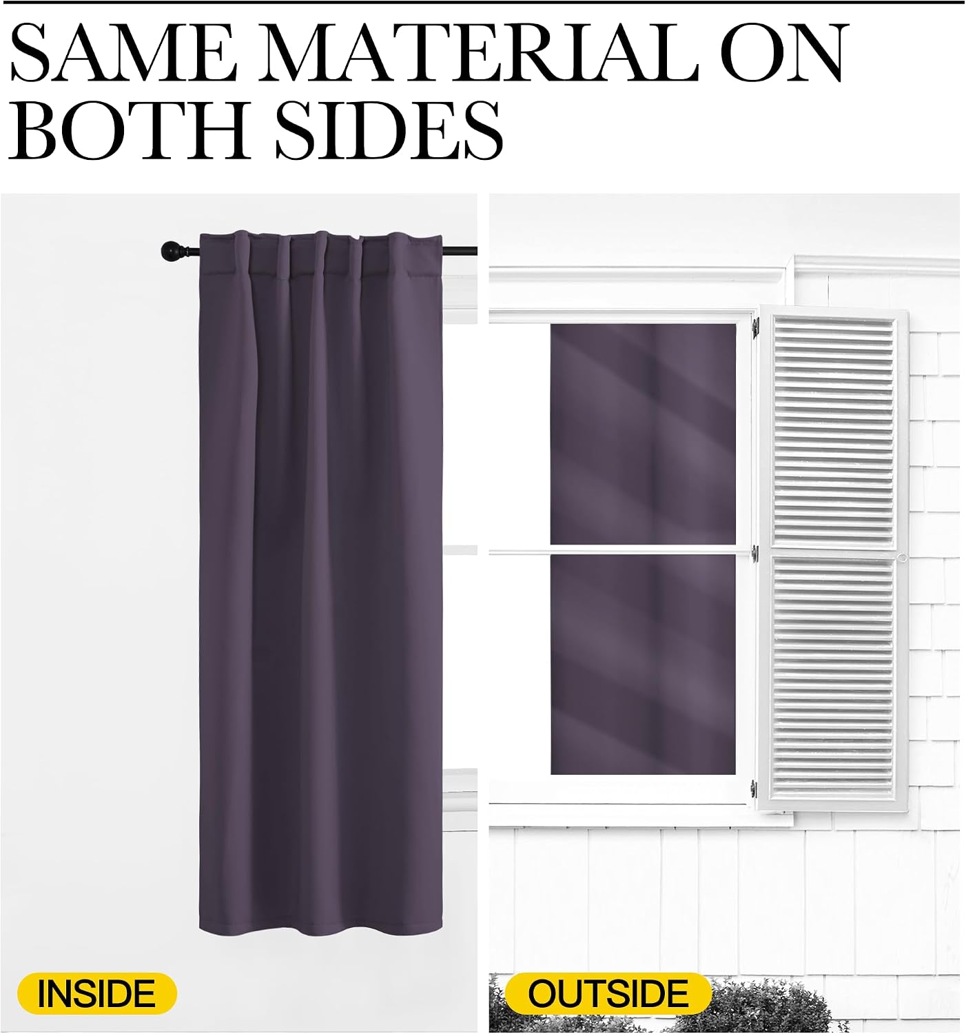 NICETOWN RV Curtains for Camper Windows - (Greyish Purple Color) 42x40 Inch, 2 Panels Set, Thermal Insulated Room Darkening Blackout…
