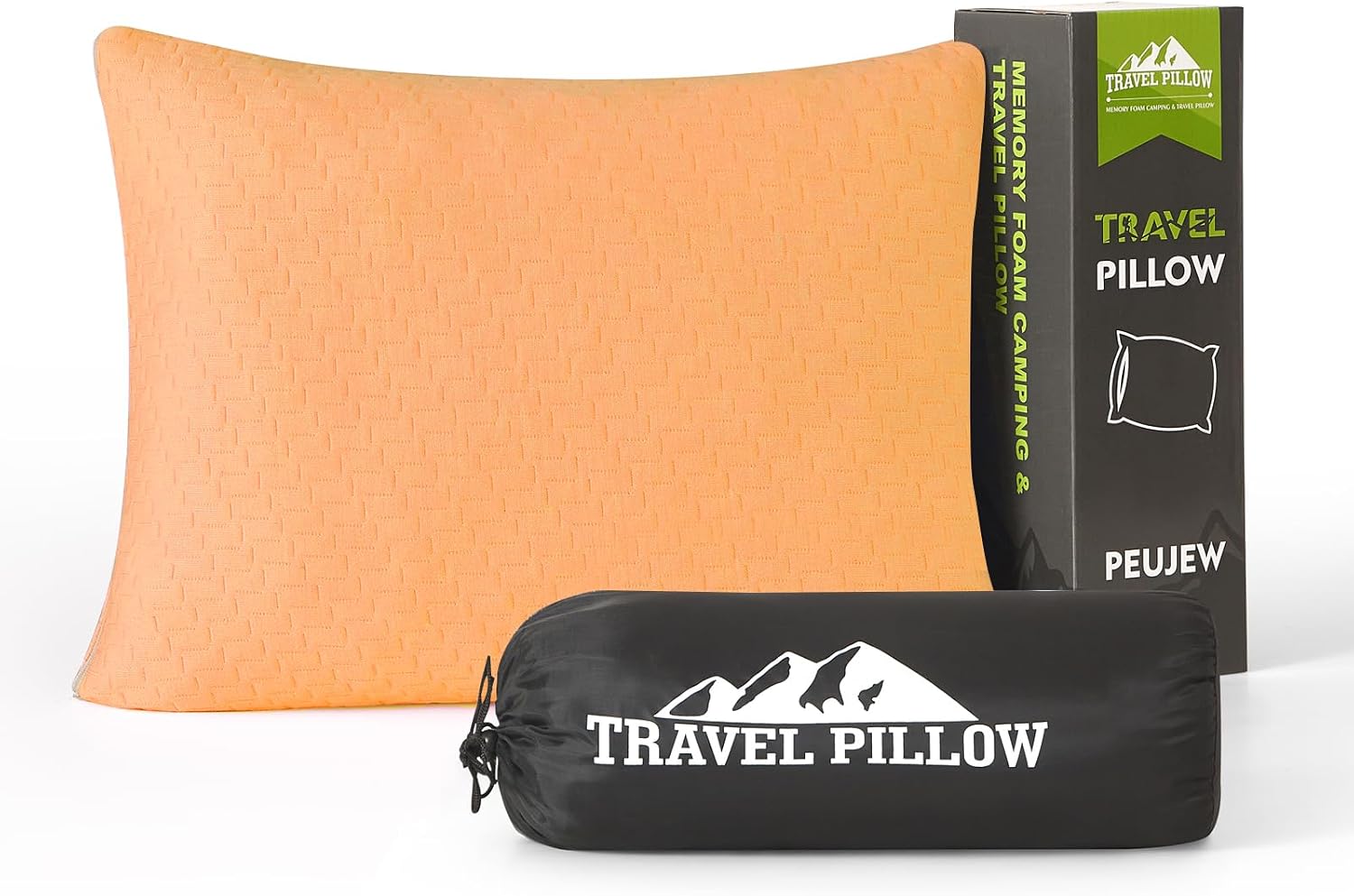 Small Shredded Memory Foam Pillow, Camping Pillow Travel Pillow - Compressible Medium Firm, Breathable Cover, Ideal Backpacking Hiking…