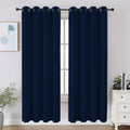 Cucraf Navy Blue Blackout Curtains 72 inch Length 2 Panels Set, Room Darkening Drapes for Living Room Bedroom, Thermal Insulated Light Bloc…