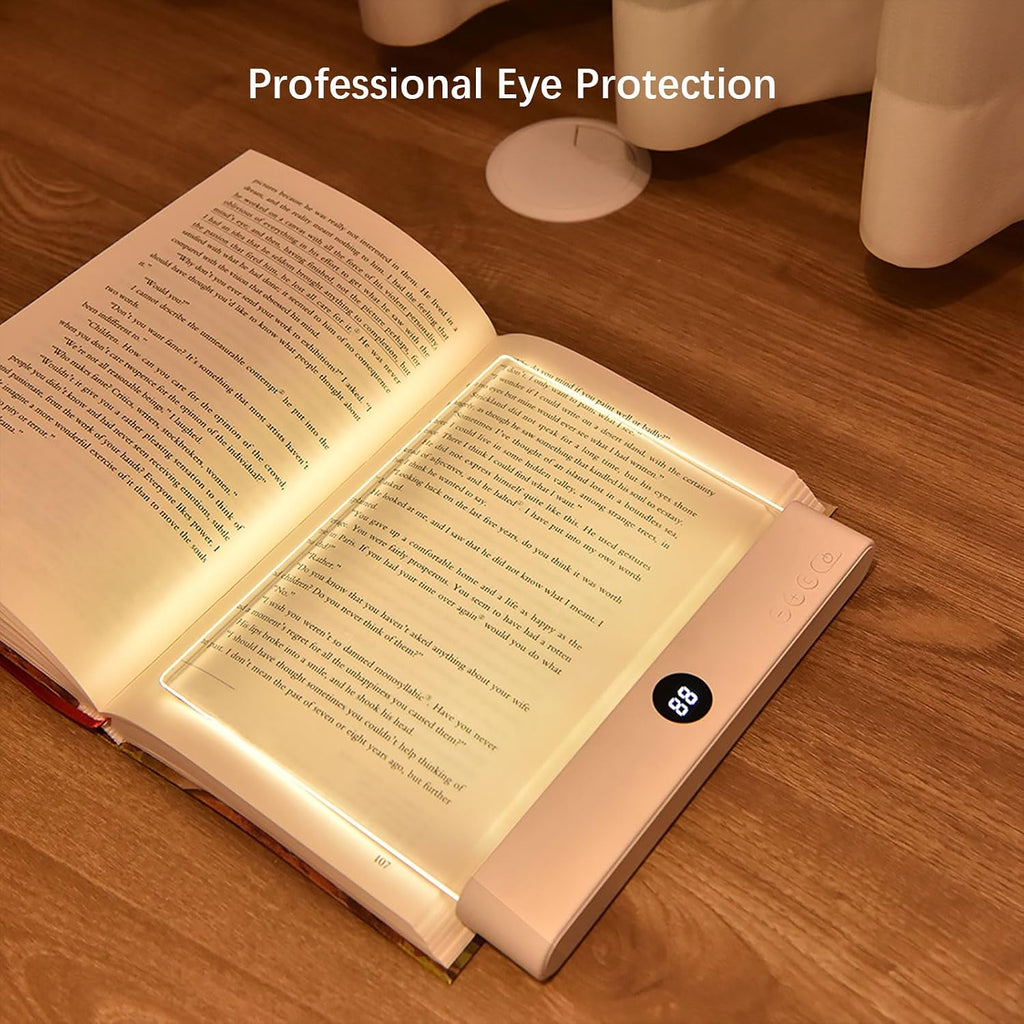 LED Book Light and Night Light 2 in 1, 3 Color Temperatures & Stepless Dimming, USB Rechargeable Reading Light with Timer for Night…