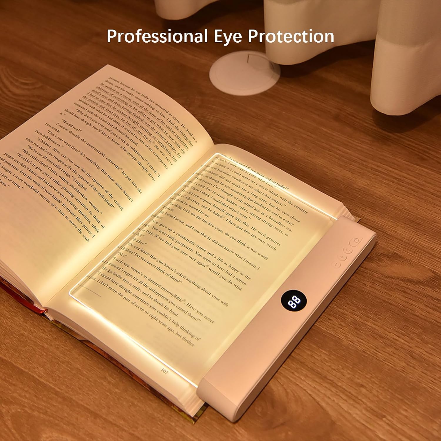 LED Book Light and Night Light 2 in 1, 3 Color Temperatures & Stepless Dimming, USB Rechargeable Reading Light with Timer for Night…