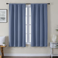 Gwine Blackout Curtains for Living Room 63 Inch Long, Thermal Insulated Window Treatment Black Out Curtains for Bedroom Decor with Rod…