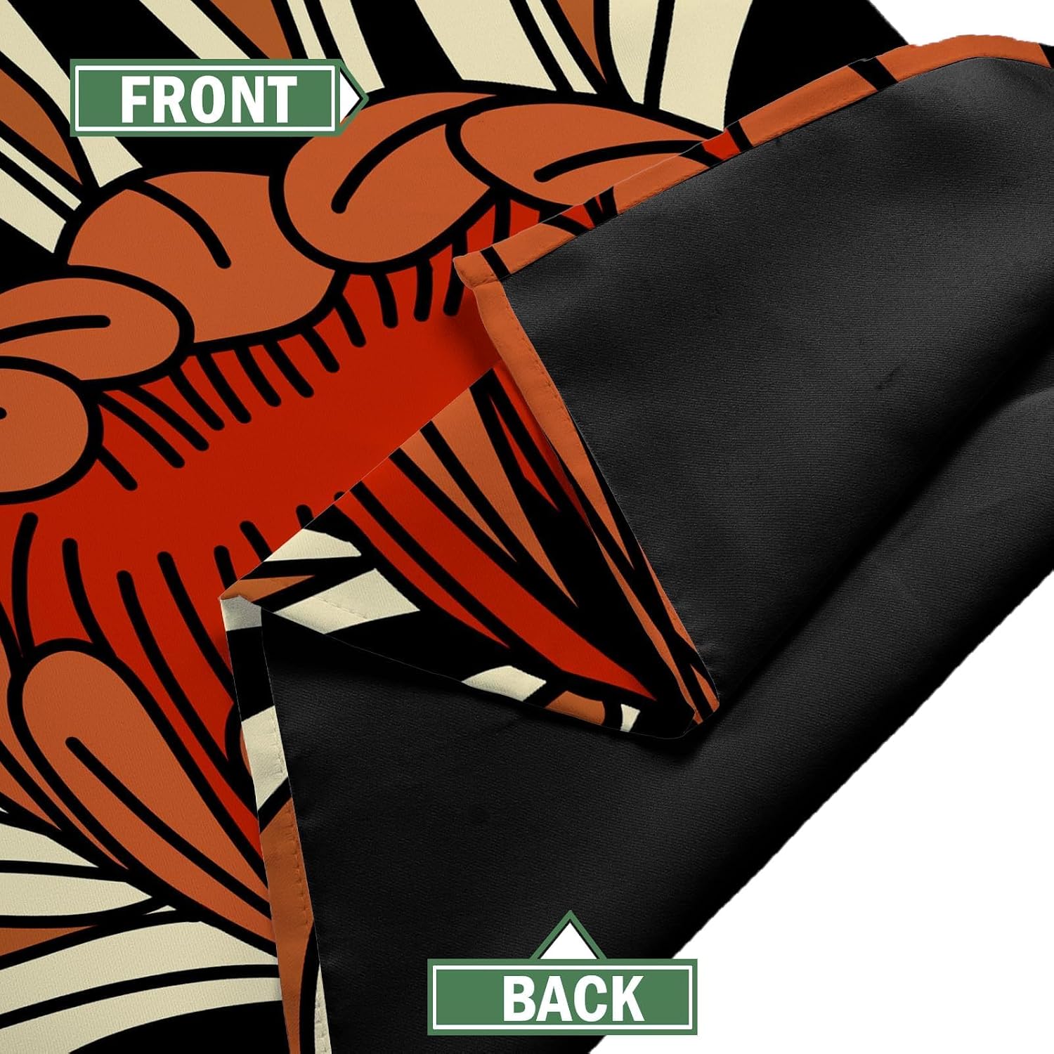 Tyrot 100% Blackout Black Boho Floral Curtains for Living Room 96 inch Long 2 Panels Mid Century Botanical Black Out Curtains for Bedroom…