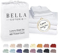 Bella Coterie Luxury Bamboo Viscose Split King Size Sheet Set | 2 Fitted Sheets for Sleep Number & Adjustable Beds | 100% Organically…