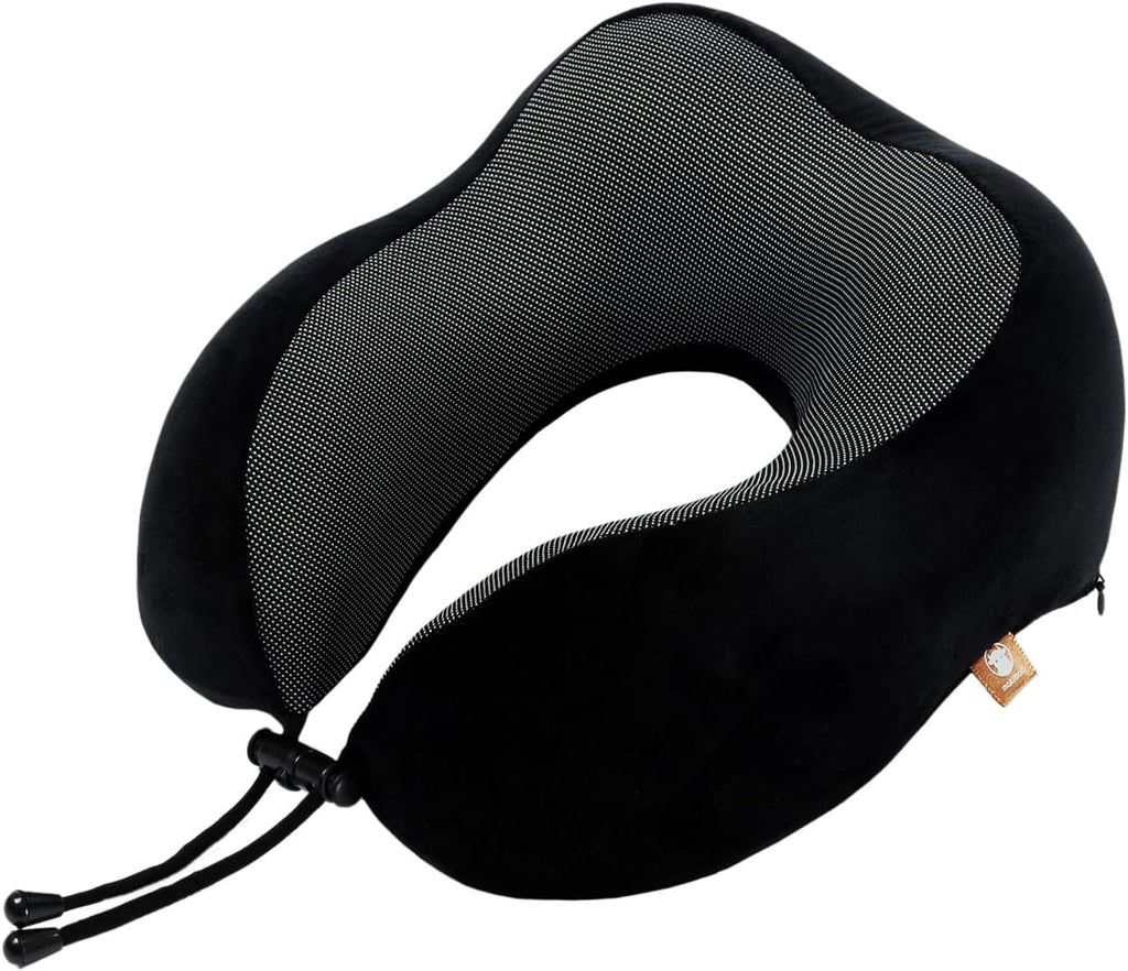 Makimoo Memory Foam Travel Pillow, Neck Pillow with 360-Degree Head Support, Comfortable Ideal for Sleeping on Airplane, Car, Train, Bus an…