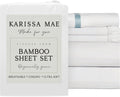 KARISSA MAE Pure Viscose from Bamboo Split King Size Sheet Set | 100% FSC Certified | Luxuriously Soft | Cooling | 18" Deep Pocket…