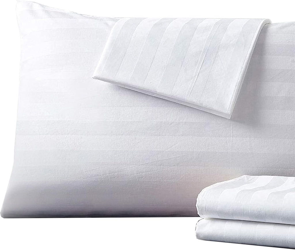 ShunjieHome 4 Pack 100% Egyptian Cotton Standard Pillow Protector with Hidden Zipper, 400 Thread Count Pillow Covers, Sateen Weave Cooling…