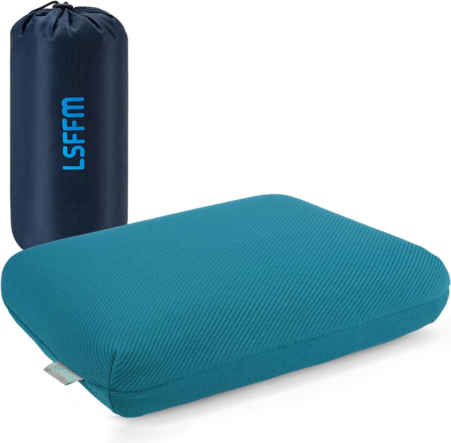 Memory Foam Travel Pillow 9.8"x15.7" Compact Camping Pillow, Stable & Supportive, Washable Double-Layer Cover with Carry Bag, for…