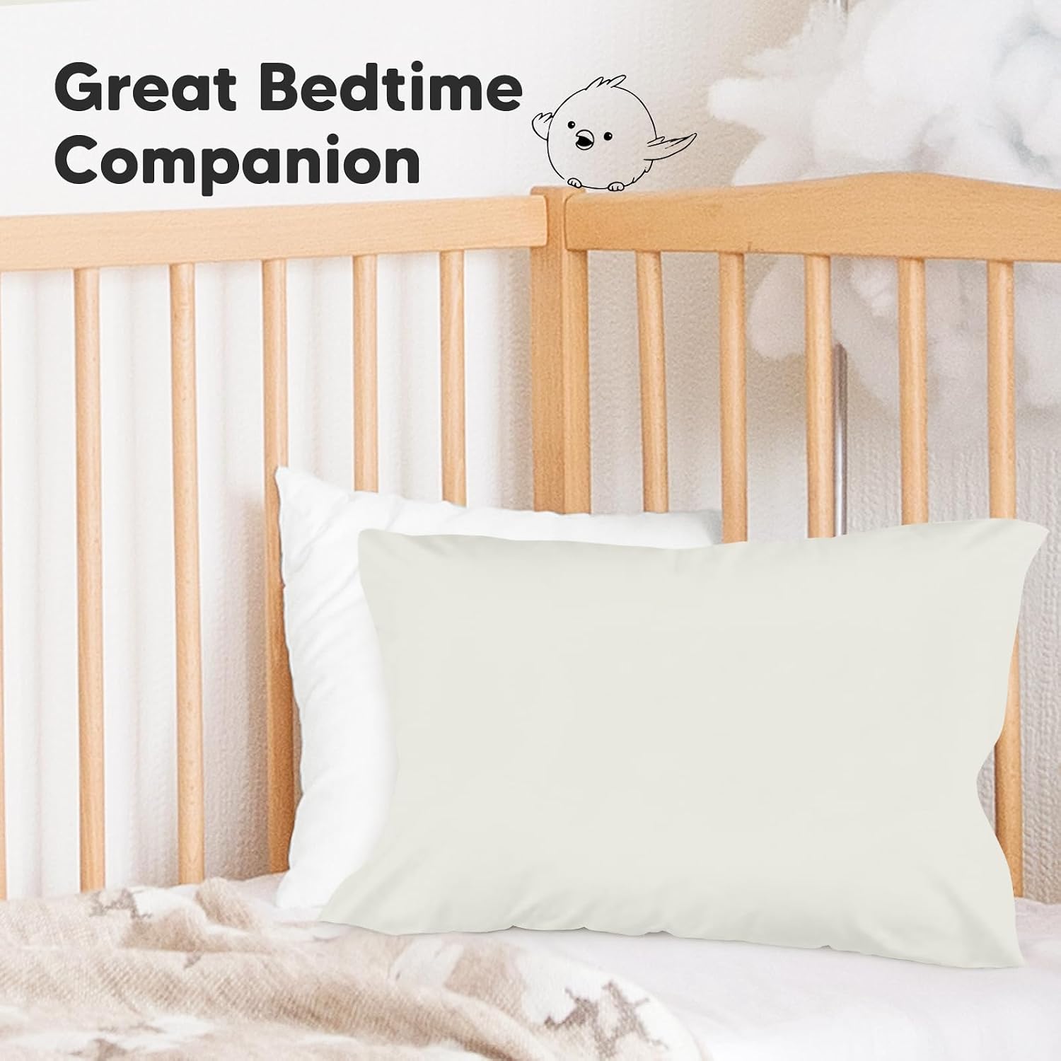 KeaBabies Toddler Pillowcase 13"x18" - Organic Cotton Toddler Pillowcase for Kids, Boys, Girls, Soft & Durable Cotton Cover for Miniature…