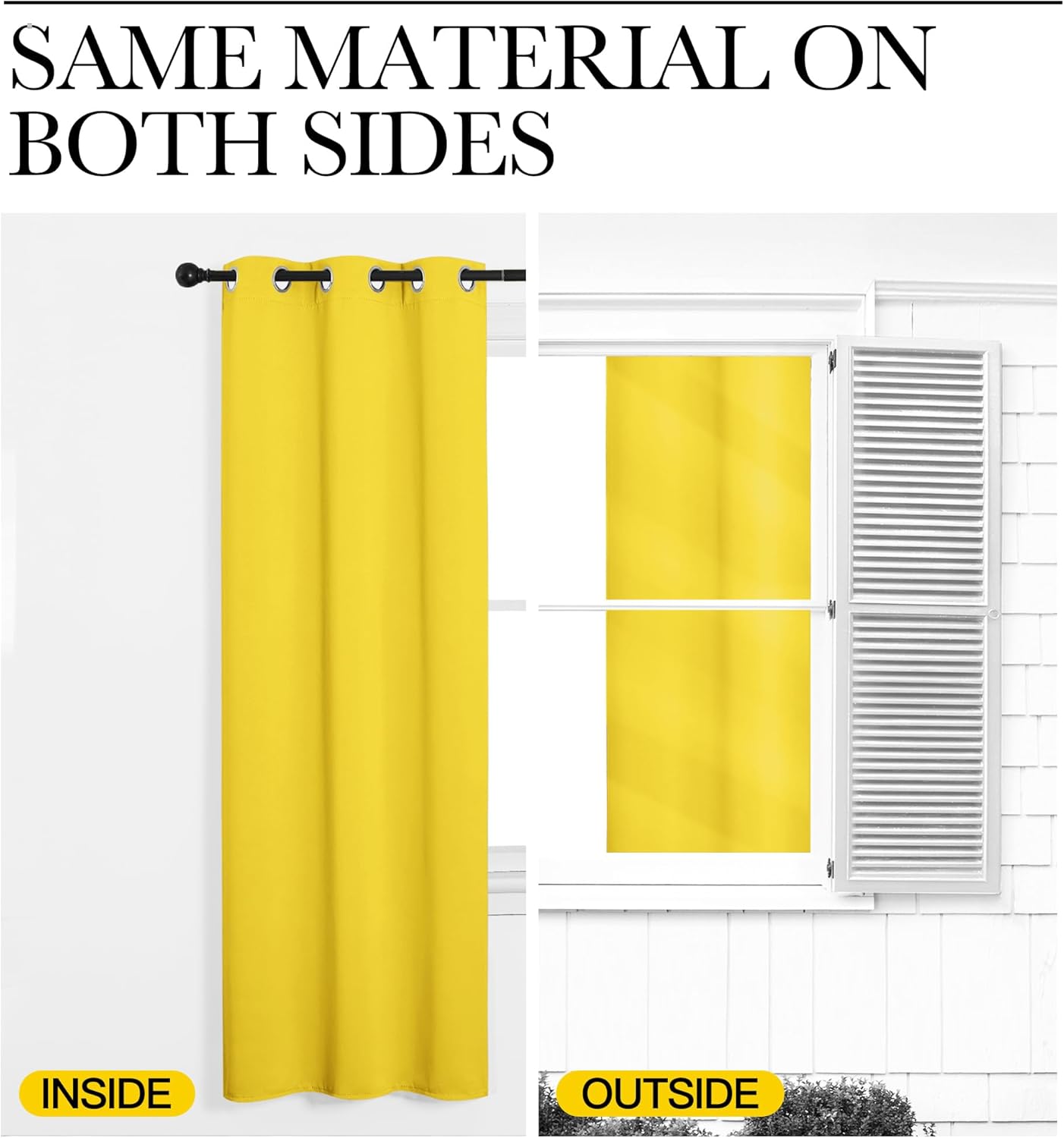 NICETOWN Bright Yellow Room Darkening Curtains for Kitchen, Window Treatment Thermal Insulated Solid Grommet Room Darkening…