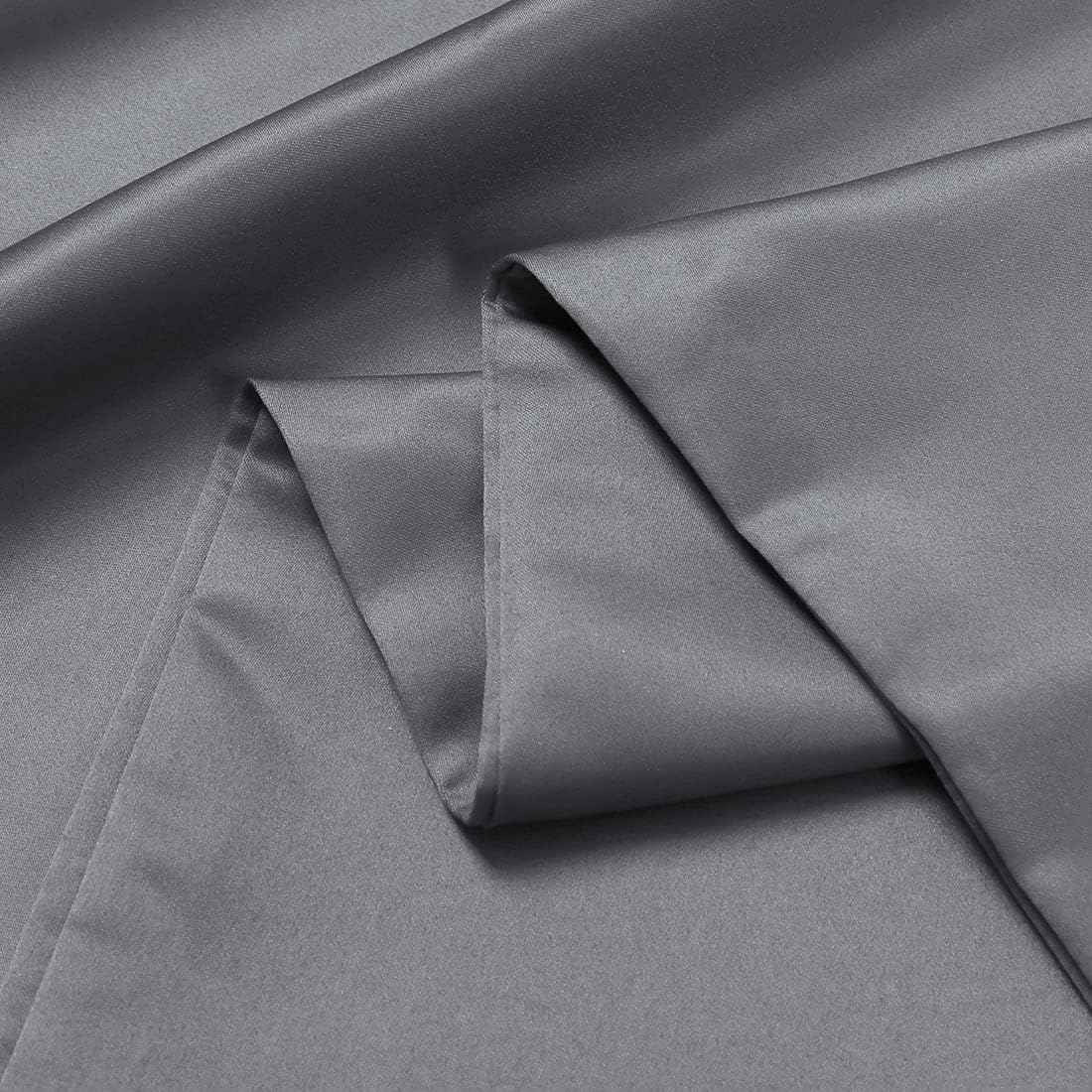 uxcell Body Pillow Cover 20x48 Inch Grey Silky Satin Body Pillowcases for Hair and Skin Luxury Cooling Soft Smooth Washable