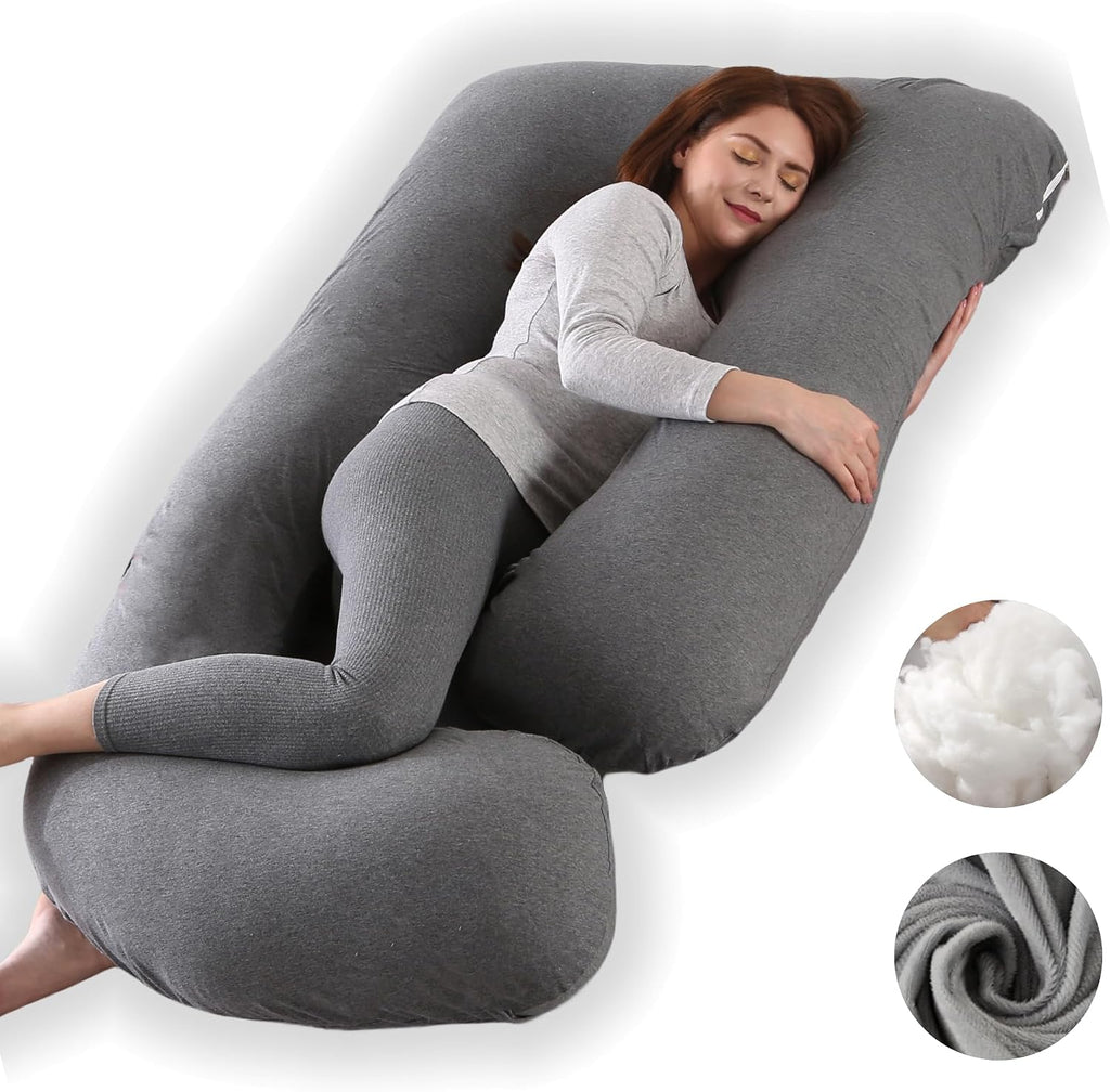 ALLOPERA Pregnancy Pillow, Full Body Maternity Pillow 57 inch, with Removable Washable Cover - Support for Legs, Back, Neck, Shoulder…