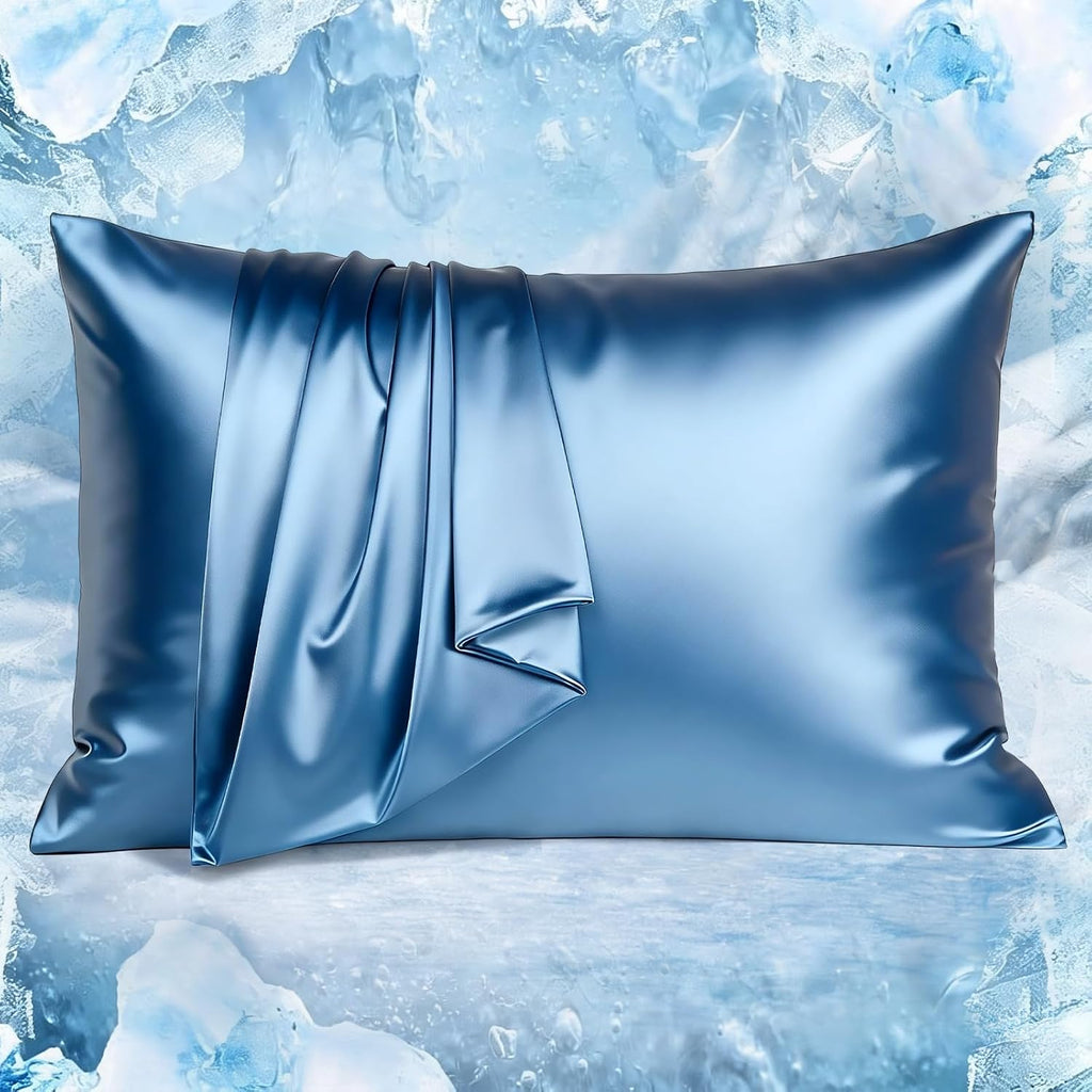 Avolare Cooling Pillow Cases, Softer Than Silk Pillow Cases, Silky Pillowcases Queen Set of 2 with Zipper, Gentle on Hair and Skin, Arc-Chi…