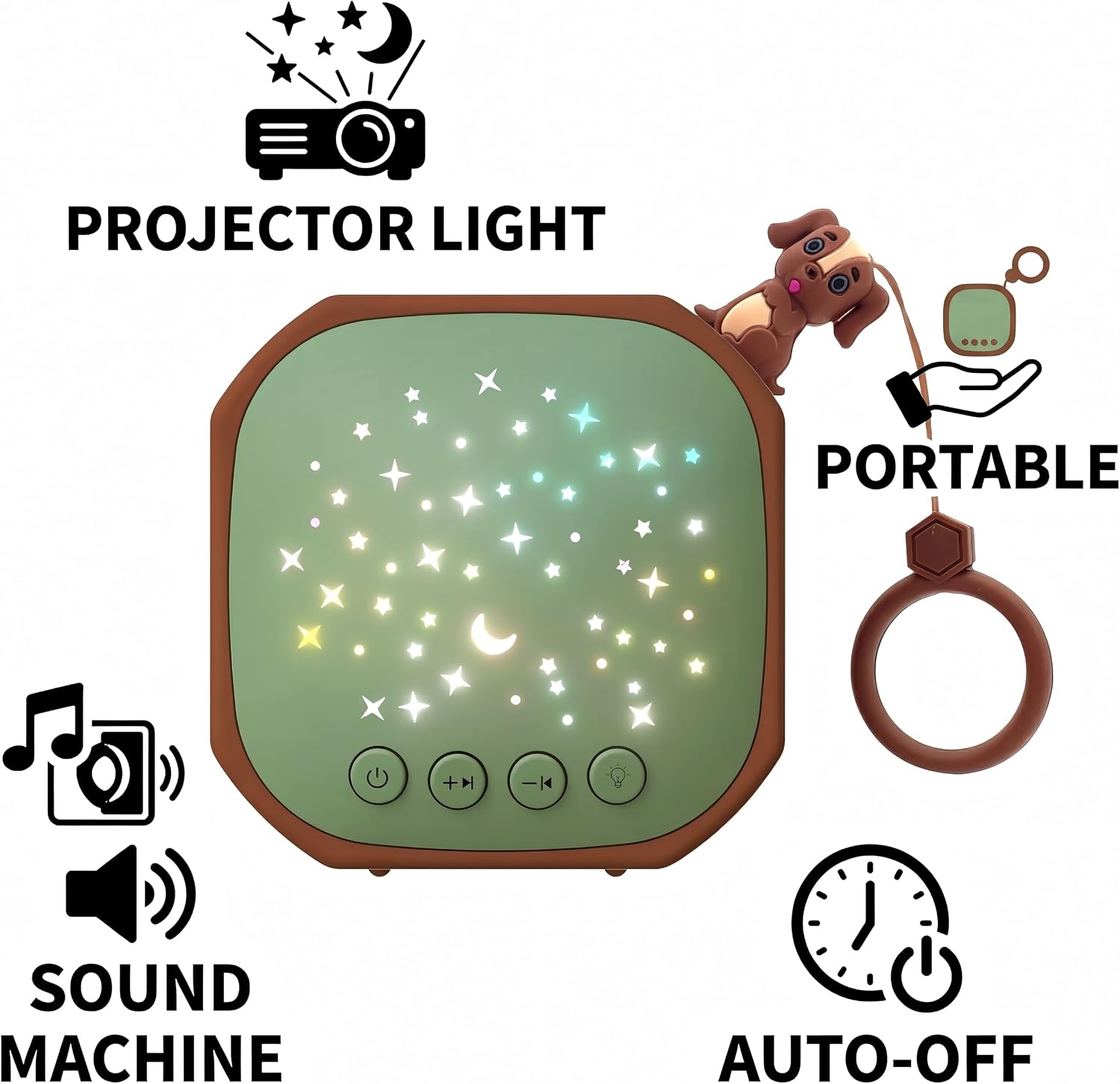 Junificent White Noise Sound Machine Baby with Star Projector | Portable Lullaby Music for Baby Sleeping | Soothing Sound Machine…