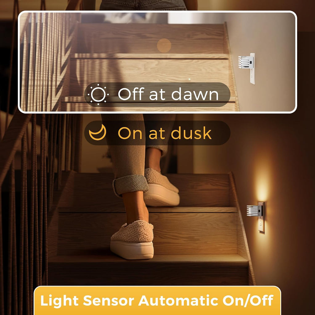 L LOHAS LED Night Lights Plug into Wall, 2 Pack Modern Night Light with Dusk to Dawn Sensor, Dimmable Plug in Night Light, Adjustable…