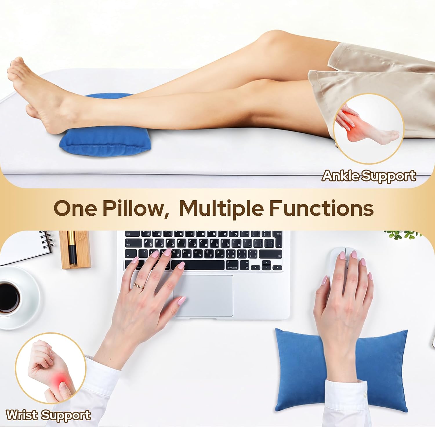 SweetSlubr Small Travel Pillows - 2 Pack, 7"x11" Mini Neck Pillow for Airplane & Long Flight, Machine Washable Headrest for Nap &…