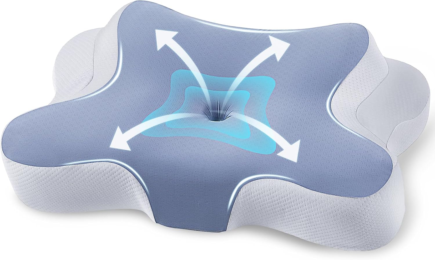 A-Pce PKBD Cervical Pillows for Sleeping, Ergonomic Orthopedic Neck Support Pillow, Memory Foam Pillow with Removable Pillowcase for…