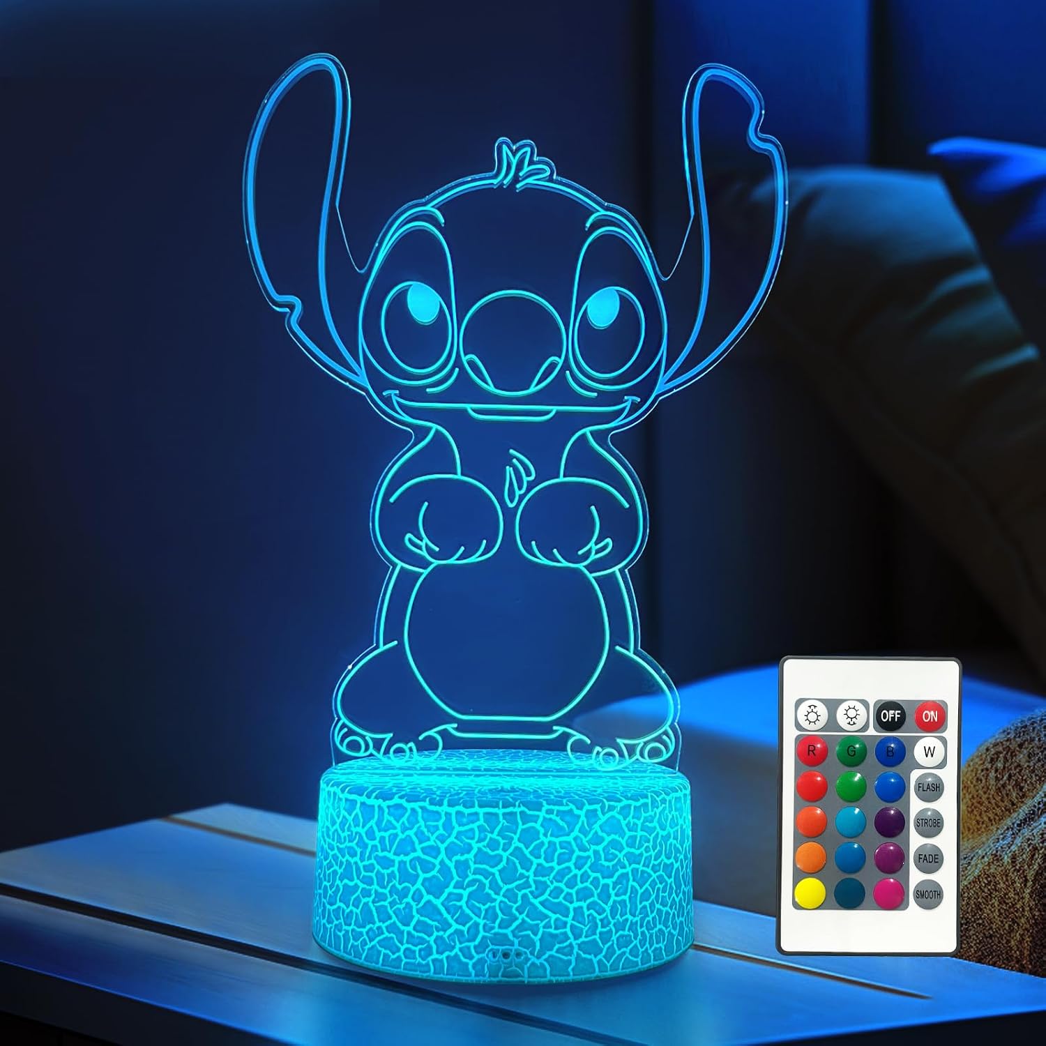 Aihying Cool Night Light,16 Color Night Light,3D LED Lamp with Smart Remote Control, Boy Gifts for Children's Room Decoration, Christmas Holi…