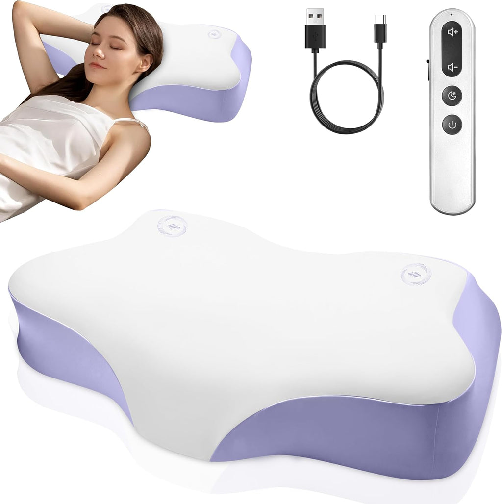 Beorhtmom Intelligent Pillow for and Deep Relaxation, Cooling Breathable Memory Foam Pillow, with Blue Tooth for ASMR Enth…