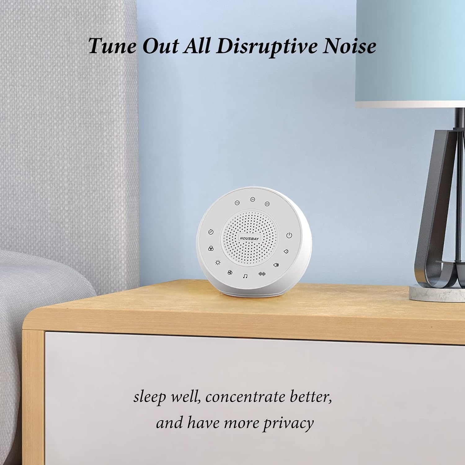 Housbay Glows White Noise Sound Machine, 31 Soothing Sounds, Colored NightLight for Kids & Baby, Small Travel Sleep Machine & Noise…