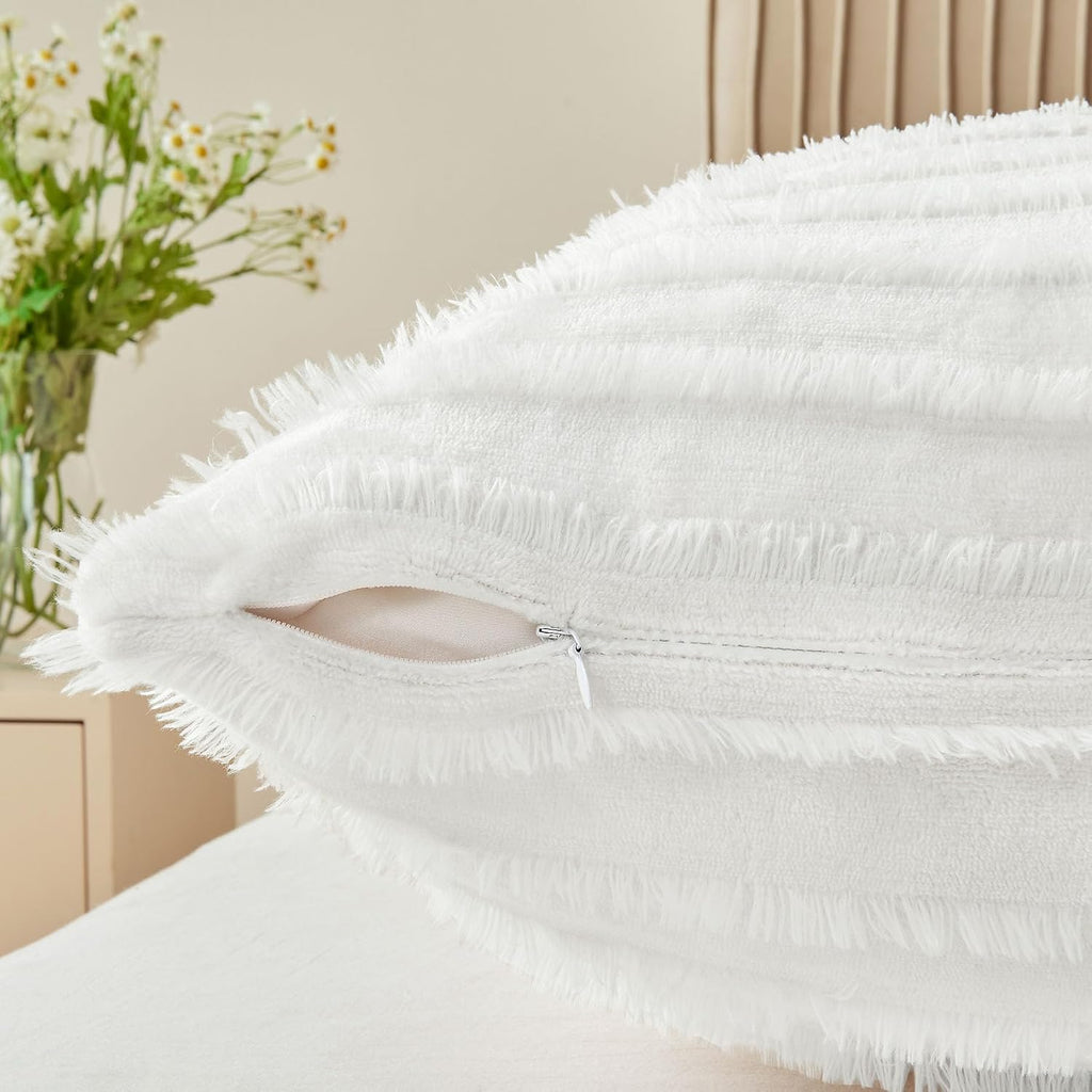 Bedelite Body Pillow Cover with Zipper Closure, Decorative Boho Fleece Pillowcase 20 x 54 Inches, Luxury Fluffy Plush Long Body Pillow Pill…