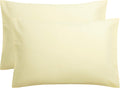 FLXXIE Pillow Cases Queen, Soft Microfiber Pillow Covers with Envelope Closure, Wrinkle Resistant Pillowcases, 2 Piece Set, 20x30, Ivory